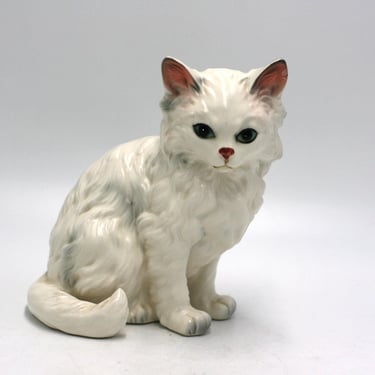 Vintage Mismatched Cat Figurine Family, Gray Tabby Cats
