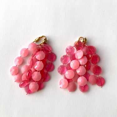 Pink Mod Clip Earrings, Vintage from The Angell Collection