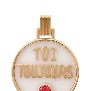 Grandsize Toi Toujours Pendant in White Onyx and Pink Tourmaline (By Special Order)