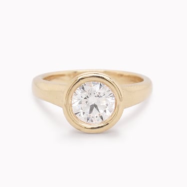 Blake 1.20ct Elevated Bezel White Diamond Engagement Ring