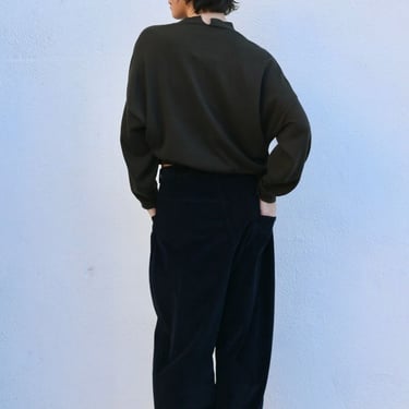 Cordera Corduroy Baggy Pants - Navy