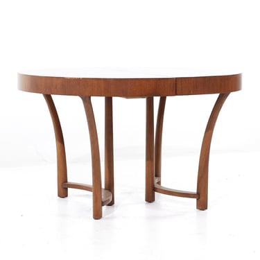 T. H. Robsjohn-Gibbings for Widdicomb Mid Century Walnut Expanding Dining Table with 3 Leaves - mcm 