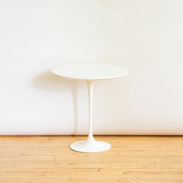Saarinen White Laminate Side Table