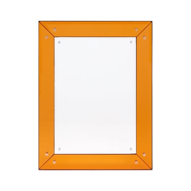 Orange Philippe Starck Modernist Vintage Mirror