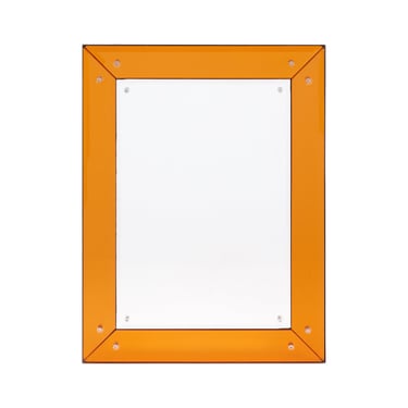 Orange Philippe Starck Modernist Vintage Mirror