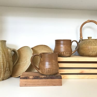 handmade mugs, coffee mugs, brown mugs, rustic mugs, ceramic mugs, rustic pottery, pottery mugs, farmhouse pottery 