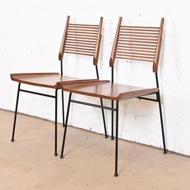 Paul McCobb Planner Group Maple and Iron &#8220;Shovel&#8221; Side Chairs, Fully Restored