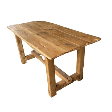 Custom Made-To-Order Rustic French Style Farmhouse Neutral Natural Light-Colored Breakfast Dining Table 