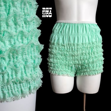 Super Sassy Vintage Pastel Mint Green Lacy Pettipants Bloomers 