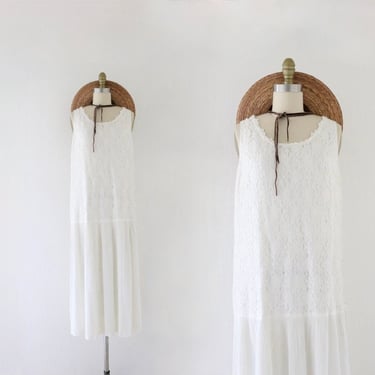 white lace sack dress 