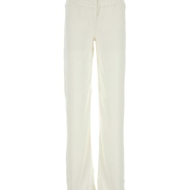 Givenchy Women Ivory Viscose And Denim Jeans