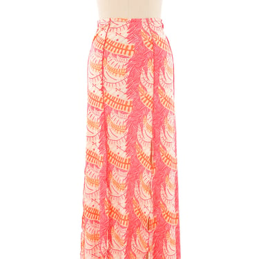 Stephen Burrows Fringe Maxi Skirt