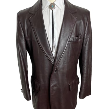 Vintage USA Made STARTOWN Leather Jacket ~ size 40 ~ Blazer / Sport Coat ~ 