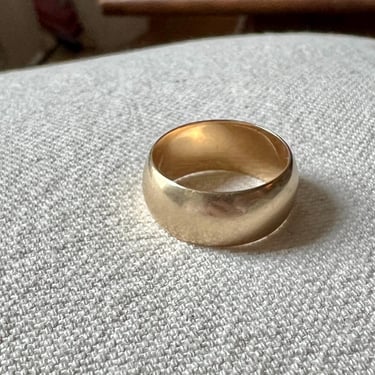 14K Yellow Gold Wide Band Ring 