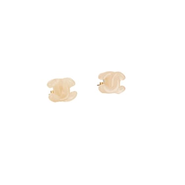 Chanel Clear Logo Earrings