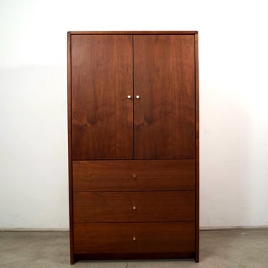 1970’s Mid-Century Modern Walnut Armoire / Dresser 