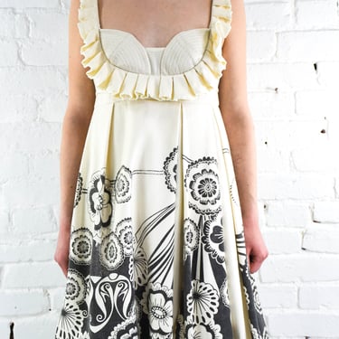 1990s Creme Wool Dress | 90s Beige Wool Sleeveless Dress 