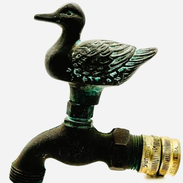 Antique Solid Brass Decorative Duck Garden Outdoor Faucet Half Inch Male Thread by LeChalet