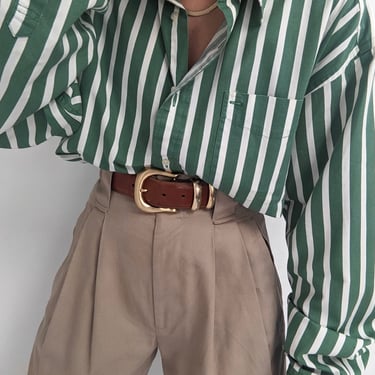 90s Tommy Hilfiger Jade Striped Shirt