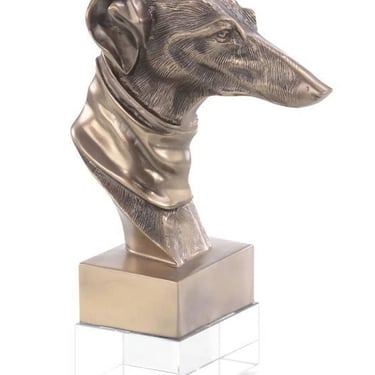 John Richard Whippet Greyhound Dog Bust Sculpture 