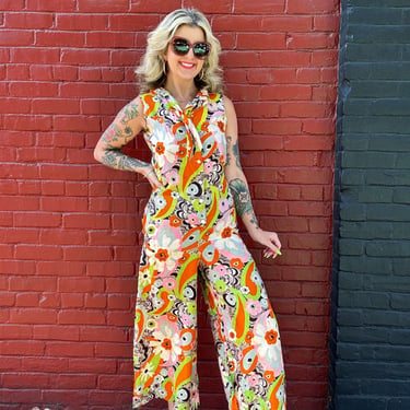 Vintage 60s/70s psychedelic jumpsuit