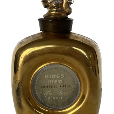 WINDSOR HOUSE Los Angeles, 23 Karat Gold Bottle of Kings Men, Gold Bottle, Vintage Bottle, Vintage Powder, After Shave Collectors Bottle 