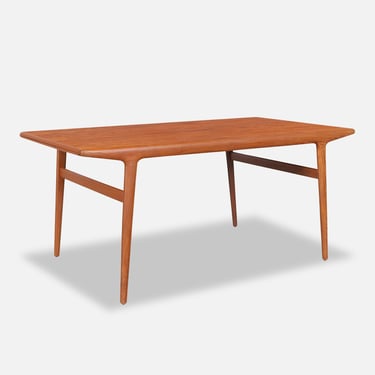 Danish Modern Expanding Teak Dining Table by Niels Otto Moller