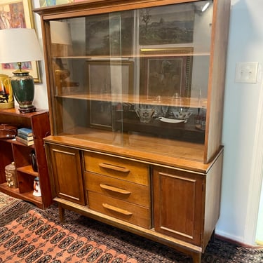 Midcentury Modern Walnut China Cabinet