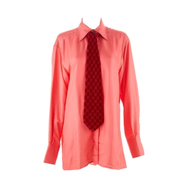 Gucci Pink Silk Shirt Set