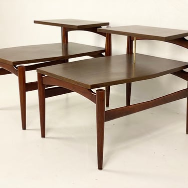 Pair of Thonet Two-Tiered End Tables, Circa 1962 - *Please ask for a shipping quote before you buy. 