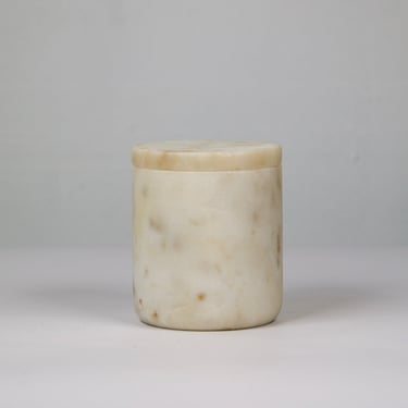 Covered Marble Salt Cellar
