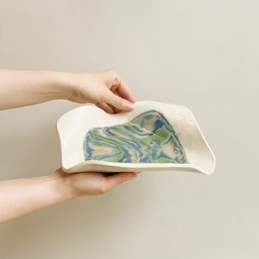 Watercolour Folded Ceramic Dish