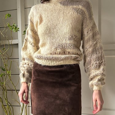 80s Neutral Textures Sweater | S-M