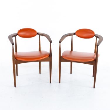 Adrian Pearsall 950C Mid Century Walnut Dining Chairs - Set of 2 - mcm 