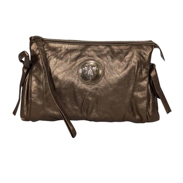 Gucci - Golden Bronze Leather Clutch