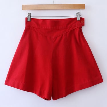 Cherry Red 1950s Shorts  XS