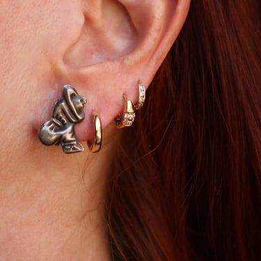 40's Sterling EARRINGS / Southwest Screw Back Earrings / Vintage All Silver Jewelry 
