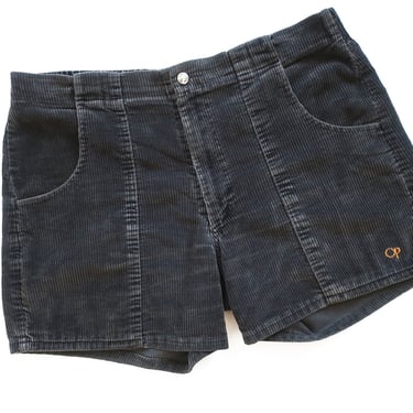 vintage OP shorts / corduroy shorts / 1980s Ocean Pacific OP faded black corduroy shorts XL 