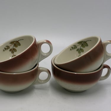 vintage Mayer China Diner coffee cups airbrushed set of four 