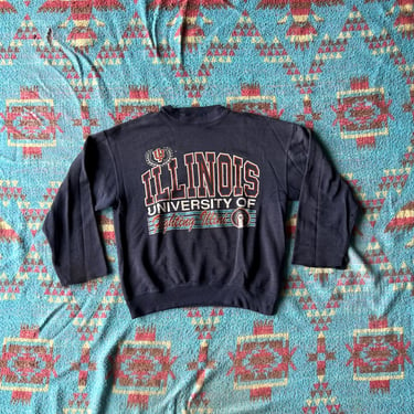 Vintage Thrashed Illinois Fighting Illini Sweatshirt 