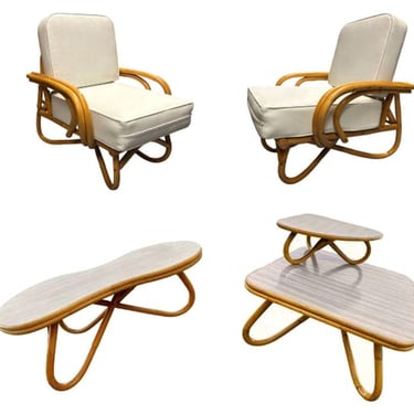 Restored Rattan Loop Leg Livingroom Set 