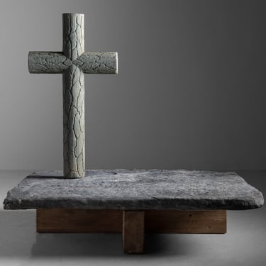 Honister Slate Cross / Stone Coffee Table