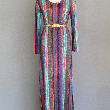 1970s - Slinky - Scoop Neckline - Maxi - by TACTIX , from  Huk-A-Poo - Marked size S 
