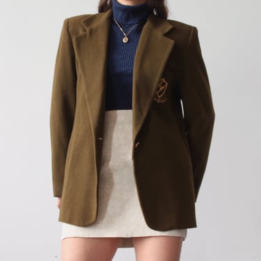Vintage Wool/Cashmere Crest Blazer
