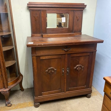 Vintage Sideboard with Beveled Mirror