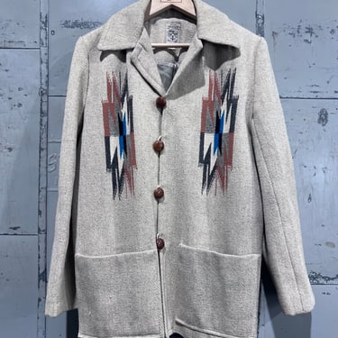 1940s Chimayo Jacket Chimayo Ortega's Chimayo Jacket Hand Woven Blanket Jacket Size 40 