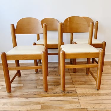 Set of 4 Lowenstein Vinyl Padova Chairs