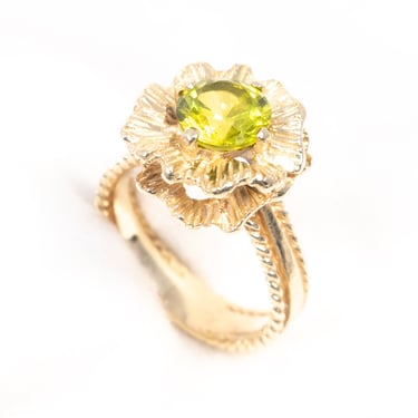 Peridot Flower Ring