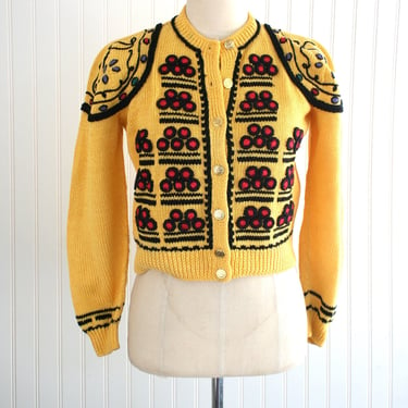 Ole - Vintage Matador - Sweater - Cardigan - by South Cotton - by Hand Loomed - Marked size S 