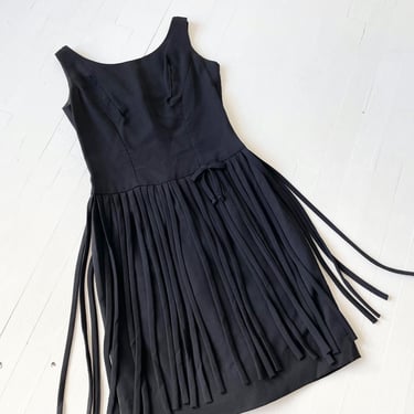 1950s Black Carwash Dress 